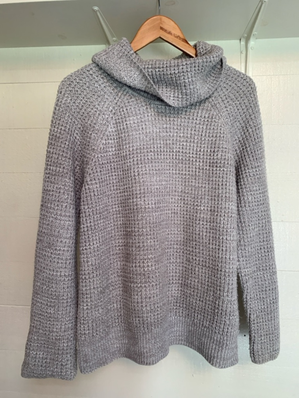Jones New York Light Gray Cowl Neck Sweater